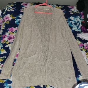 Hollister tan cardigan